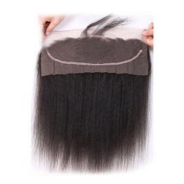 Remy Hair Lace Frontal Kinky Straight 100% Human Hair 