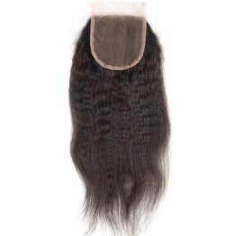 Remy Hair Lace Closure Kinky Straight 100% Human Hair 