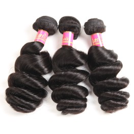 6A Remy Hair Loose Wave 100% Human Hair Bundles