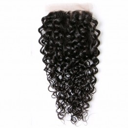 Remy Hair Lace Closure Water Wave 100% Human Hair 