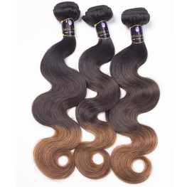 T1B-4-30 Ombre Brazilian Hair Body Wave 100% Remy Human Hair Weave Bundles