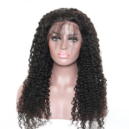 360 Lace Wig Kinky Curly Remy Human Hair Pre-Plucked Wigs